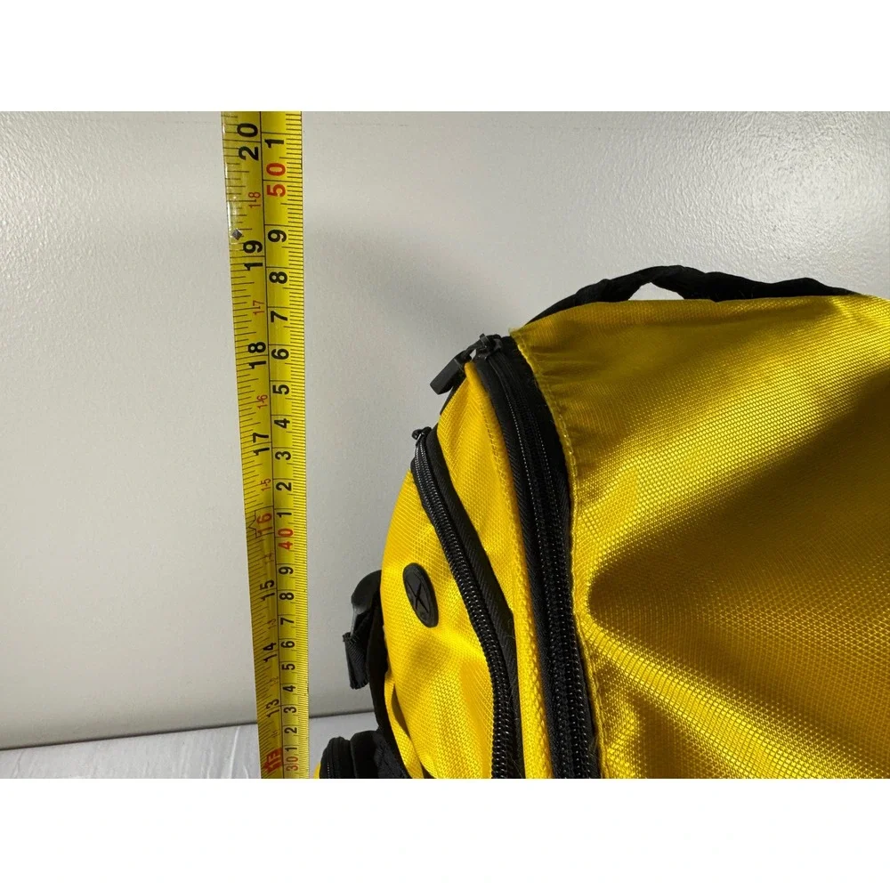 Speedo Team Stereo Swim Backpack Yellow Black Athletic Training Gear Bag